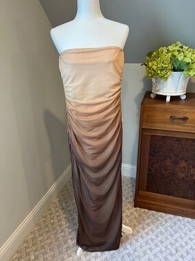 Strapless ombré dress